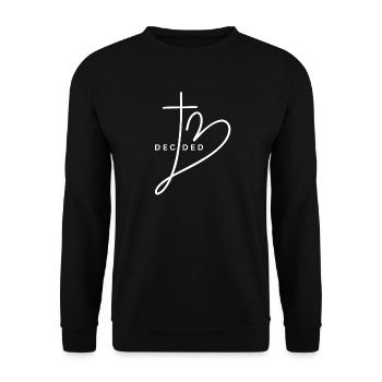 Decided - Unisex Pullover - Schwarz - Vorne - Alina (178cm) & Michal (187cm)