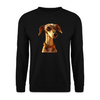 Windhund Hundeliebhaber Jagdhund Liebe Greyhound - Unisex Pullover - Schwarz - Vorne - Alina (178cm) & Michal (187cm)