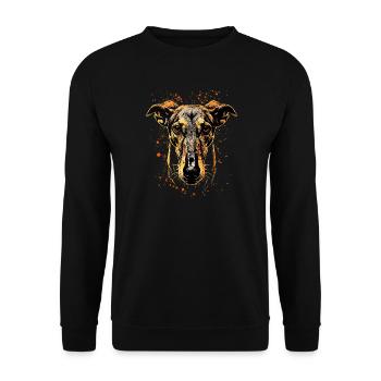 Windhund Hundeliebhaber Jagdhund Liebe Greyhound - Unisex Pullover - Schwarz - Vorne - Alina (178cm) & Michal (187cm)
