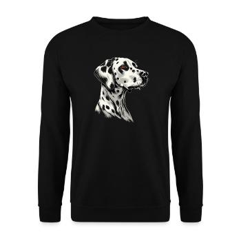 Dalmatian Dog Lover I Love Dalmatians - Unisex Sweatshirt - black - Front - Alina (178cm) & Michal (187cm)