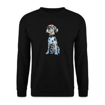Dalmatian Dog Lover I Love Dalmatians - Unisex Sweatshirt - black - Front - Alina (178cm) & Michal (187cm)