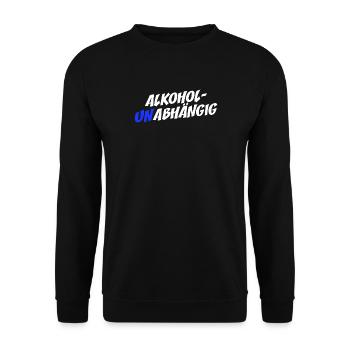 Alcohol-Free Sober Straight Edge Alcohol-Free - Unisex Sweatshirt - black - Front - Alina (178cm) & Michal (187cm)