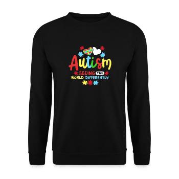 Autismus Bewusstsein autistische Kinder - Unisex Pullover - Schwarz - Vorne - Alina (178cm) & Michal (187cm)