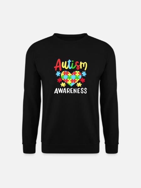 Autismus Puzzleteile Herz - Unisex Pullover - Schwarz