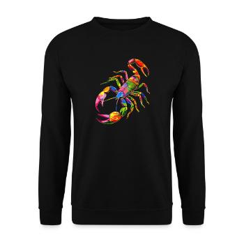 Scorpio Arachnids Scorpion Funny Scorpions - Unisex Sweatshirt - black - Front - Alina (178cm) & Michal (187cm)