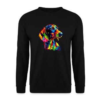 Dachshund, Dachshund, Miniature Dachshund, Dachshund Club, Dachshund - Unisex Sweatshirt - black - Front - Alina (178cm) & Michal (187cm)