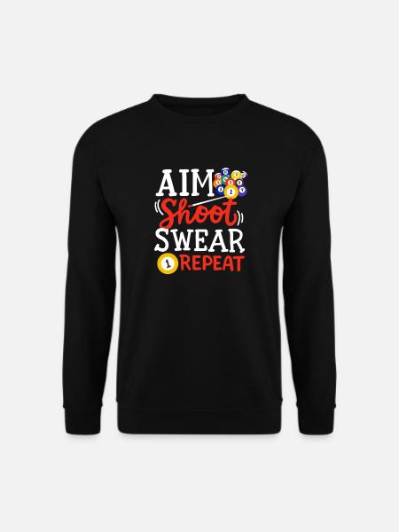 Billardspieler Billard - Unisex Pullover - Schwarz