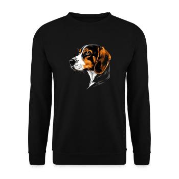 Beagle Puppy Beagles Cute Dog English Beagle - Unisex Sweatshirt - black - Front - Alina (178cm) & Michal (187cm)