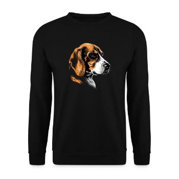 Beagle Puppy Beagles Cute Dog English Beagle - Unisex Sweatshirt - black - Front - Alina (178cm) & Michal (187cm)