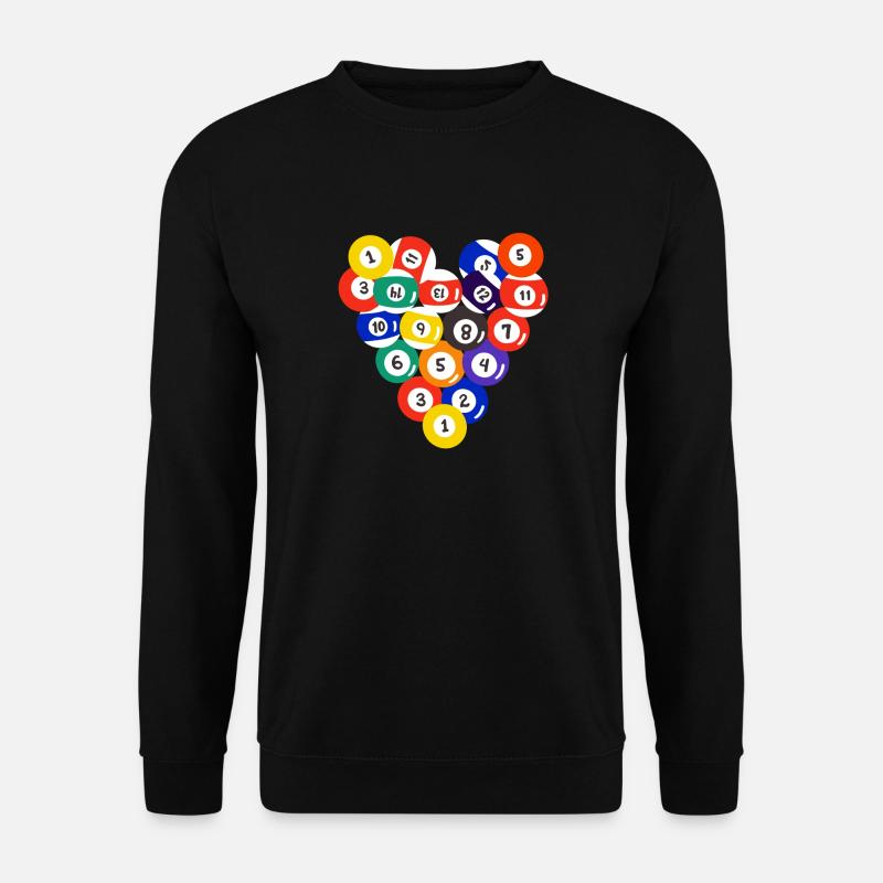 Pool Billardkugeln - Unisex Pullover - Schwarz