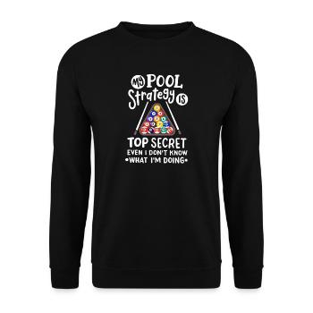 Billardspieler Billard - Unisex Pullover - Schwarz - Vorne - Alina (178cm) & Michal (187cm)