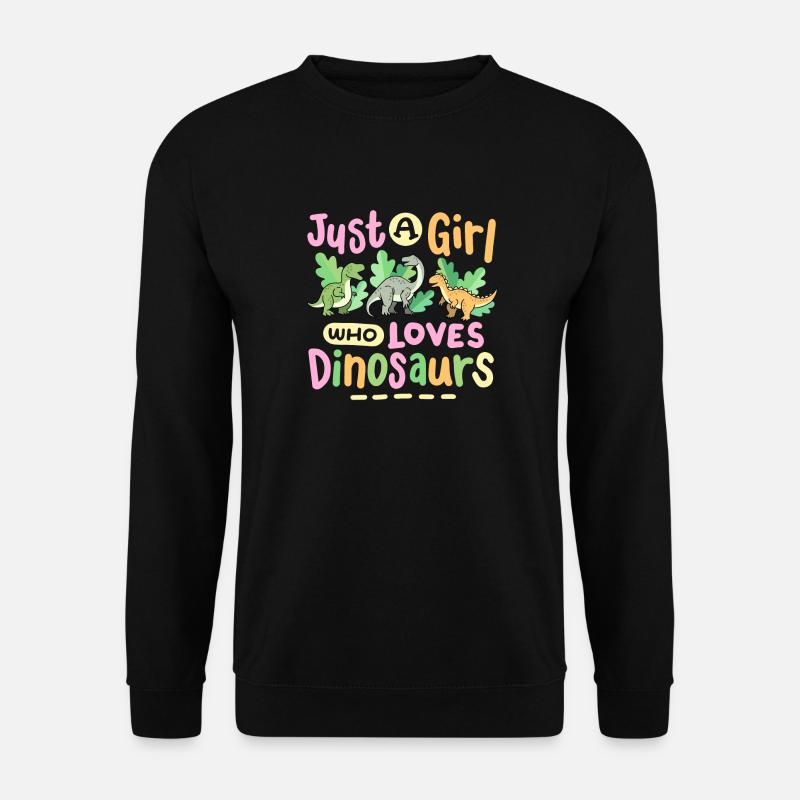 Dinosaurier Dinosaurierliebhaber Mädchen - Unisex Pullover - Schwarz