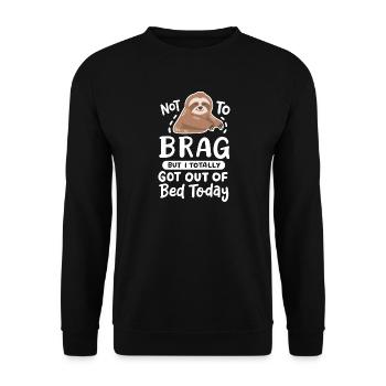 Faultier Liebhaber - Unisex Pullover - Schwarz - Vorne - Alina (178cm) & Michal (187cm)