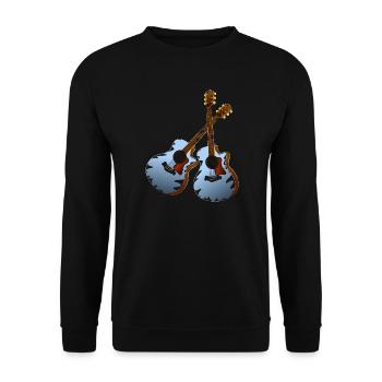 Guitar musician - Unisex Sweatshirt - black - Front - Alina (178cm) & Michal (187cm)