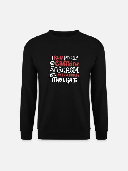 Sarkasmus Koffein sarkastisch - Unisex Pullover - Schwarz