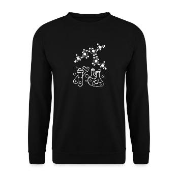 Art de tubes à essai de gribouillis de chimie - Sweat-shirt Unisexe - noir - Devant - Alina (178cm) & Michal (187cm)