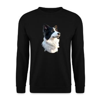 Border Collie Dog Lover Puppy Cute Collies - Unisex Sweatshirt - black - Front - Alina (178cm) & Michal (187cm)