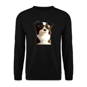 Border Collie Dog Lover Puppy Cute Collies - Unisex Sweatshirt - black - Front - Alina (178cm) & Michal (187cm)