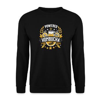 Emblème du Kombucha Kraft - Sweat-shirt Unisexe - noir - Devant - Alina (178cm) & Michal (187cm)