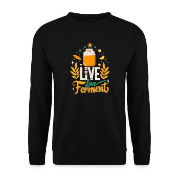 Live Love Ferment : Fermentation du miel - Sweat-shirt Unisexe - noir - Devant - Alina (178cm) & Michal (187cm)