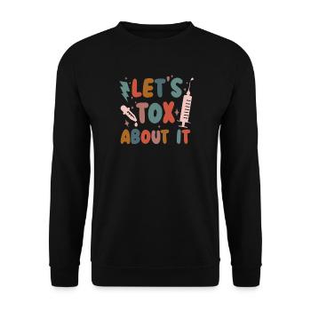 Lets Talk About It – Health Motivation - Unisex Sweatshirt - black - Front - Alina (178cm) & Michal (187cm)