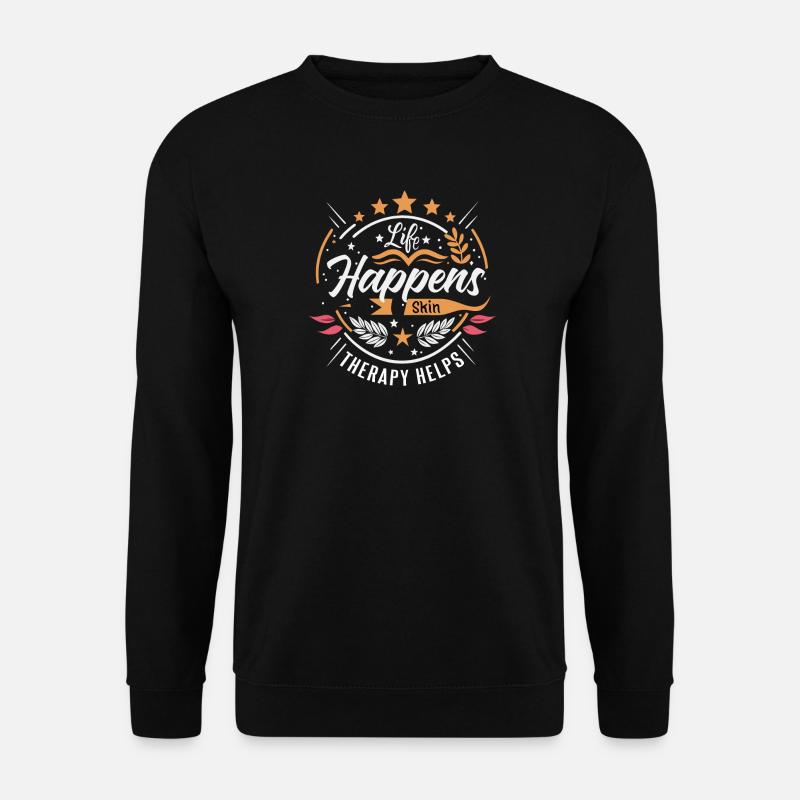 Life Happens Skin Therapy - Unisex Pullover - Schwarz