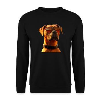Rhodesian Ridgeback Hunting Dog Dogs Pride Ridgeback - Unisex Sweatshirt - black - Front - Alina (178cm) & Michal (187cm)