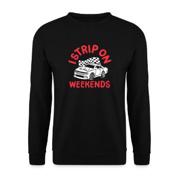 Drag Racing Rennwagen Drag Racer - Unisex Pullover - Schwarz - Vorne - Alina (178cm) & Michal (187cm)