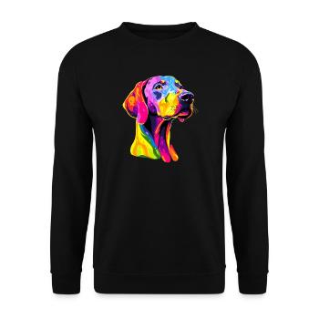 Great Dane Hatz Male Saupacker Great Dane - Unisex Sweatshirt - black - Front - Alina (178cm) & Michal (187cm)