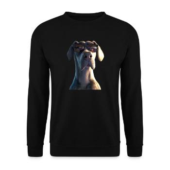 Great Dane Hatz Male Saupacker Great Dane - Unisex Sweatshirt - black - Front - Alina (178cm) & Michal (187cm)