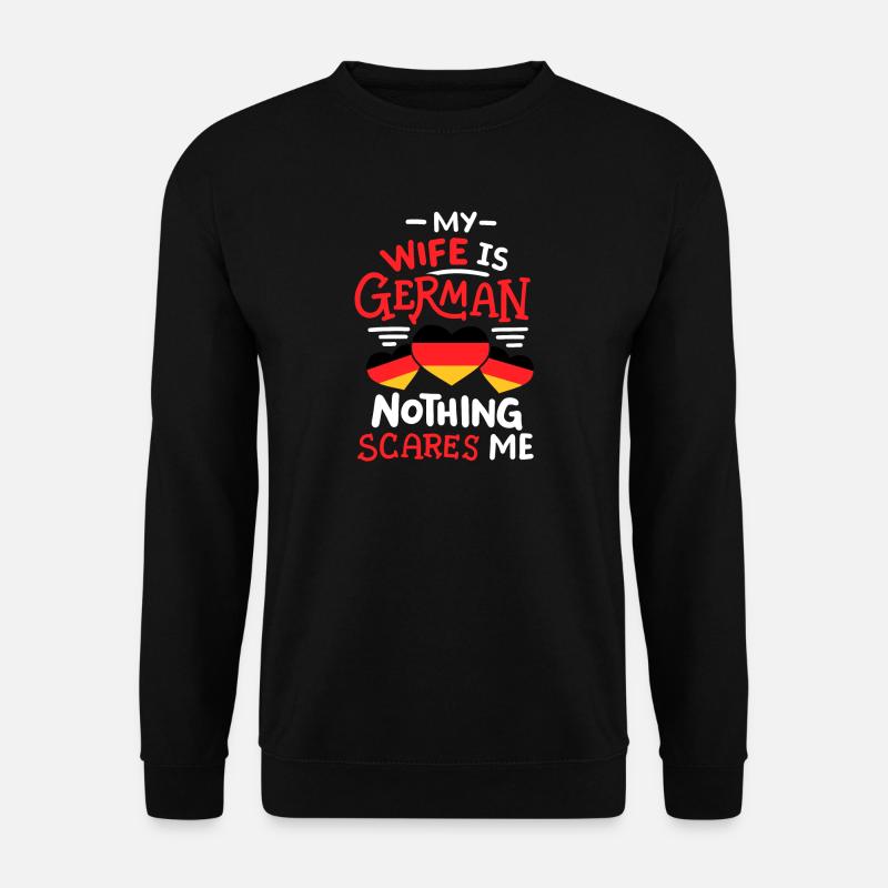 Deutsche Ehefrau Deutschland - Unisex Pullover - Schwarz