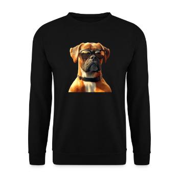 Deutscher Boxer Hunde Boxerverein German Boxer - Unisex Pullover - Schwarz - Vorne - Alina (178cm) & Michal (187cm)