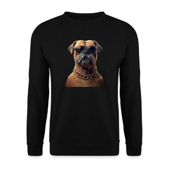 German Boxer Dog Boxer Club German Boxer Club - Unisex Sweatshirt - black - Front - Alina (178cm) & Michal (187cm)