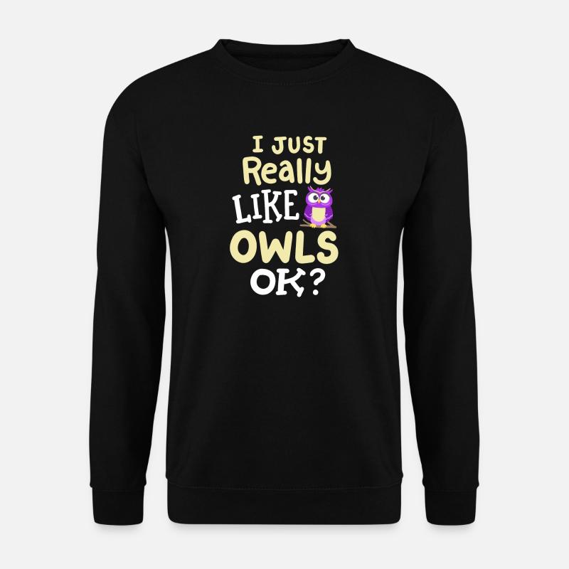 Eulen Eulenliebhaber - Unisex Pullover - Schwarz