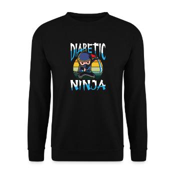 Diabetic ninja - Unisex Pullover - Schwarz - Vorne - Alina (178cm) & Michal (187cm)