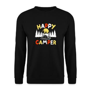 Camping Camper - Unisex Pullover - Schwarz - Vorne - Alina (178cm) & Michal (187cm)