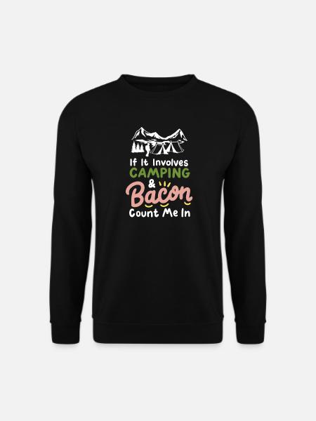Camping und Speck Camper - Unisex Pullover - Schwarz