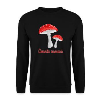 Champignons d’automne - Sweat-shirt Unisexe - noir - Devant - Alina (178cm) & Michal (187cm)