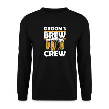 Grooms brew crew - Unisex Pullover - Schwarz - Vorne - Alina (178cm) & Michal (187cm)