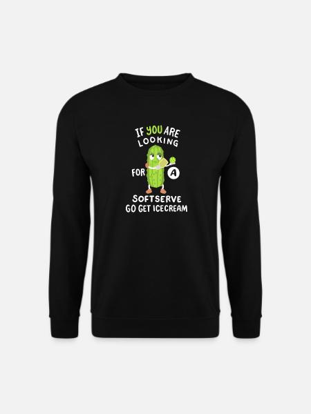 Gurke spielt Pickleball - Unisex Pullover - Schwarz