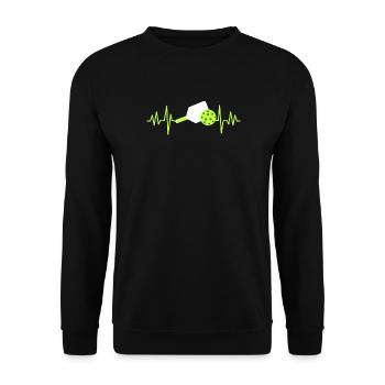 Pickleball-Spieler Pickleball - Unisex Pullover - Schwarz - Vorne - Alina (178cm) & Michal (187cm)