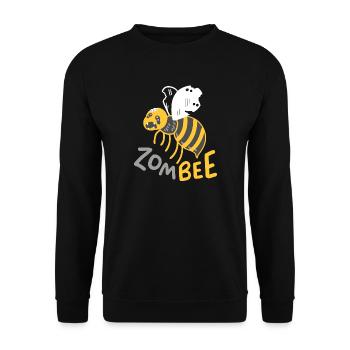 Zombie Biene Halloween - Unisex Pullover - Schwarz - Vorne - Alina (178cm) & Michal (187cm)