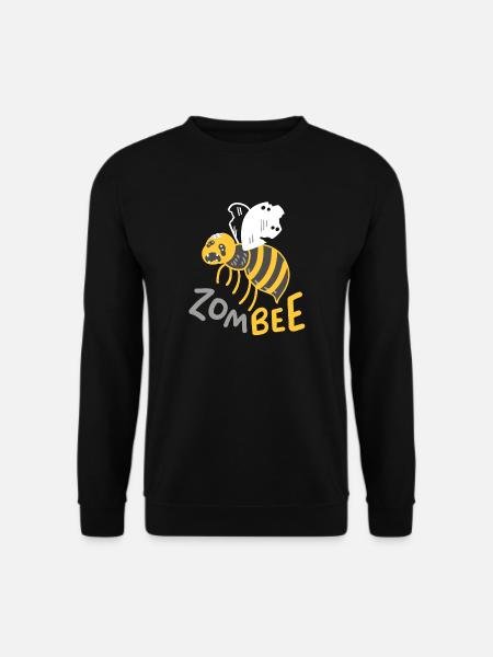 Zombie Biene Halloween - Unisex Pullover - Schwarz