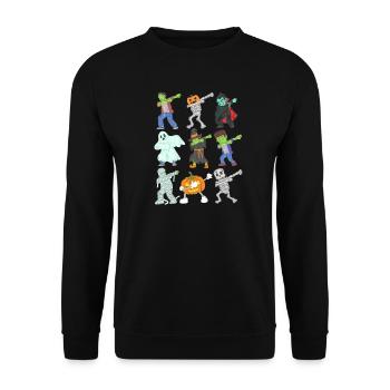 Halloween Halloweenkostüm - Unisex Pullover - Schwarz - Vorne - Alina (178cm) & Michal (187cm)