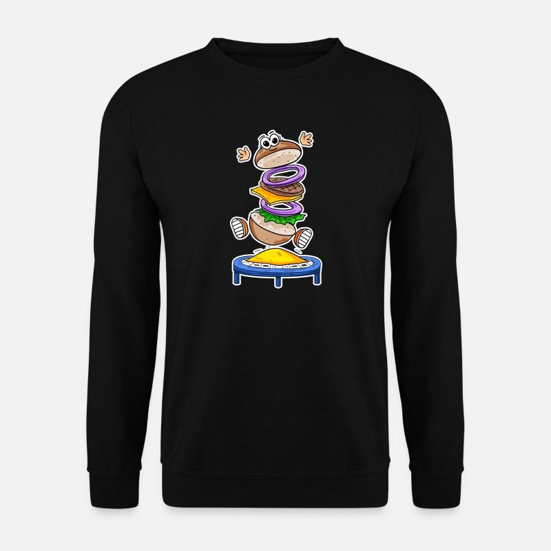 Trampolin Burger Fast Food - Unisex Pullover - Schwarz