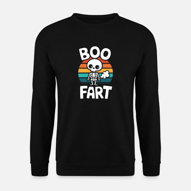 Farting Skeleton – Funny Halloween - Unisex Sweatshirt - black
