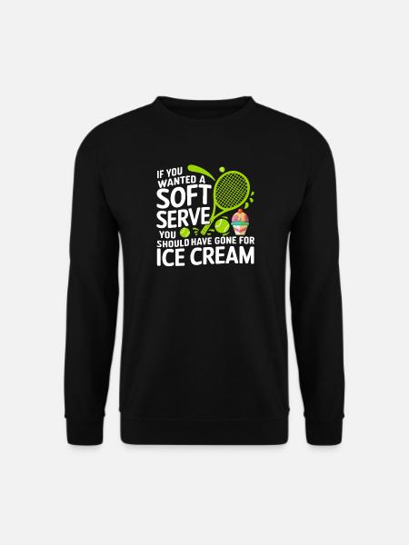 Soft Serve vs Eiscreme Cartoon-Zitat - Unisex Pullover - Schwarz