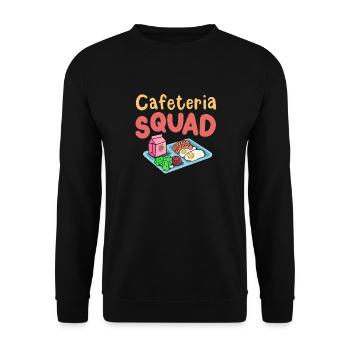 Cafeteria-Truppe - Unisex Pullover - Schwarz - Vorne - Alina (178cm) & Michal (187cm)