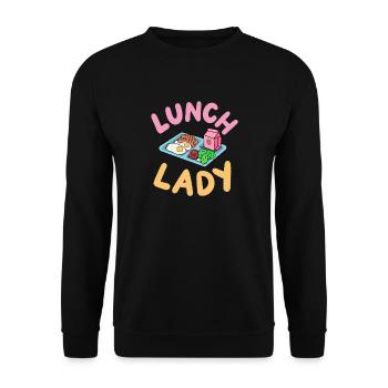 Mittagessen Kantine - Unisex Pullover - Schwarz - Vorne - Alina (178cm) & Michal (187cm)
