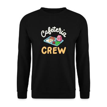 Cafeteria-Crew Schulkantine - Unisex Pullover - Schwarz - Vorne - Alina (178cm) & Michal (187cm)